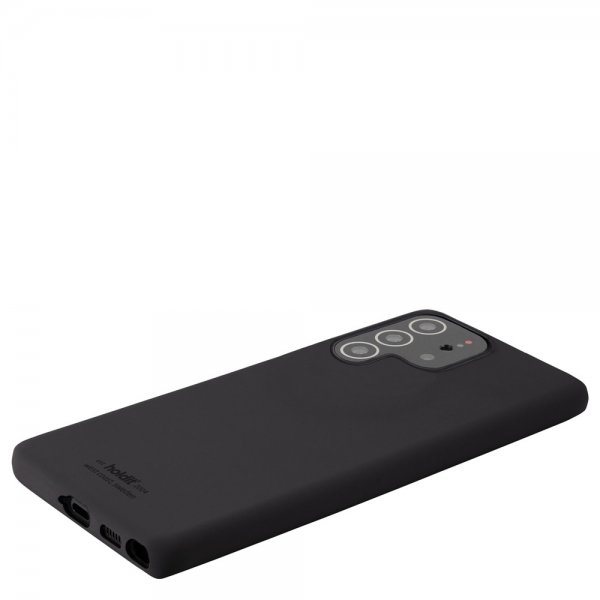 Holdit Samsung Galaxy S22 Ultra Cover Silikone Sort