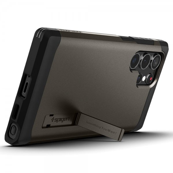 Spigen Samsung Galaxy S22 Ultra Cover Tough Armor Gunmetal