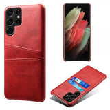 Samsung Galaxy S22 Ultra Cover To Kortlommer Rød