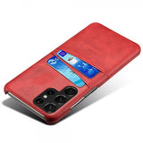 Samsung Galaxy S22 Ultra Cover To Kortlommer Rød