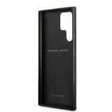 Ferrari Samsung Galaxy S22 Ultra Cover Vertical Stripe Metal Logo Sort