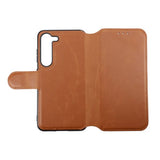 Rvelon Samsung Galaxy S23 Etui Udfoldelig Kortlomme Brun
