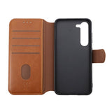 Rvelon Samsung Galaxy S23 Etui Udfoldelig Kortlomme Brun
