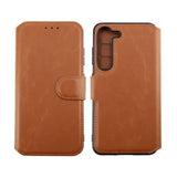 Rvelon Samsung Galaxy S23 Etui Udfoldelig Kortlomme Brun