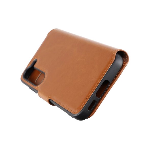 Rvelon Samsung Galaxy S23 Etui Udfoldelig Kortlomme Brun