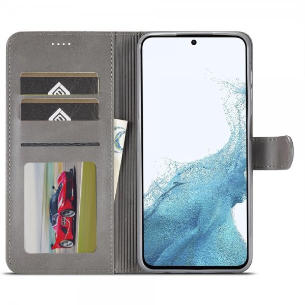 Lc.Imeeke Samsung Galaxy S23 FE Etui med Kortlomme Standerfunktion Grå