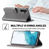 Lc.Imeeke Samsung Galaxy S23 FE Etui med Kortlomme Standerfunktion Grå