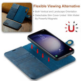 Dg.Ming Samsung Galaxy S23 FE Cover med Aftageligt Cover Blå
