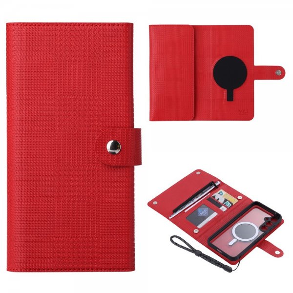 VILI Samsung Galaxy S23 FE Cover med Aftageligt Cover GHB Series MagSafe Rød