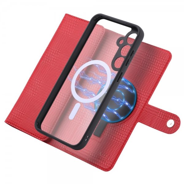 VILI Samsung Galaxy S23 FE Cover med Aftageligt Cover GHB Series MagSafe Rød