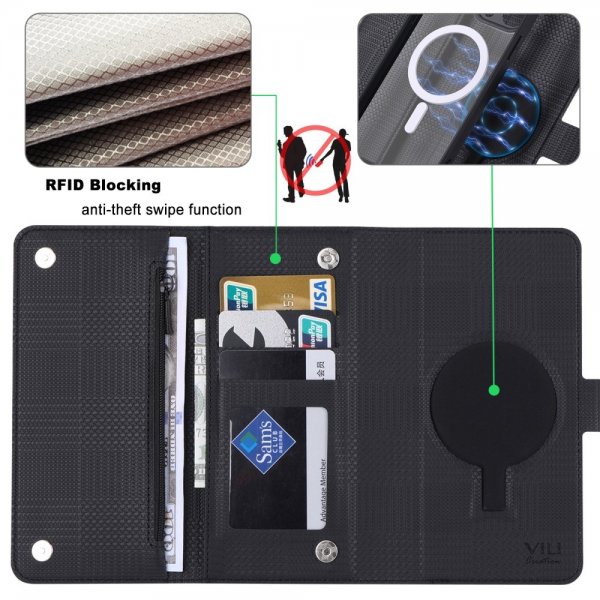 VILI Samsung Galaxy S23 FE Cover med Aftageligt Cover GHB Series MagSafe Sort