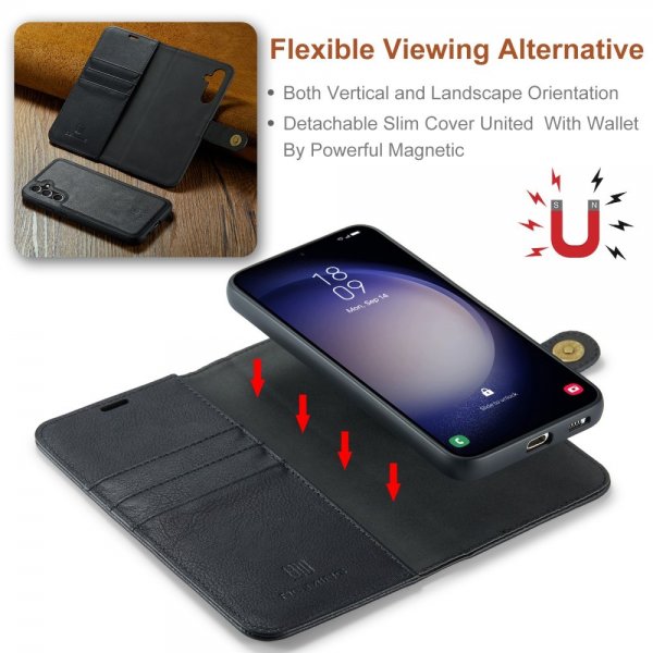 Dg.Ming Samsung Galaxy S23 FE Cover med Aftageligt Cover Sort