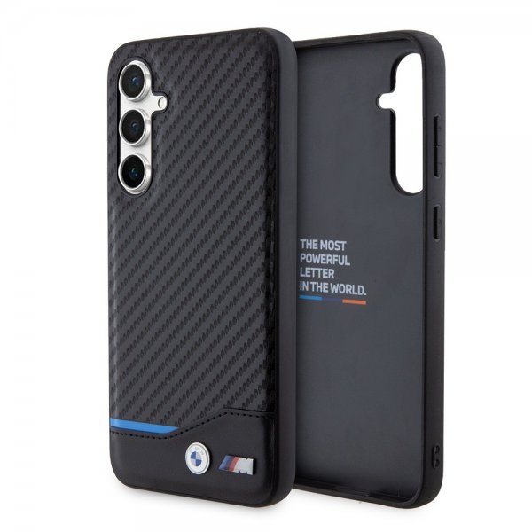 BMW Samsung Galaxy S23 FE Cover Carbon Blue Line Sort