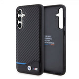 BMW Samsung Galaxy S23 FE Cover Carbon Blue Line Sort