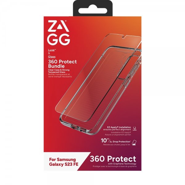 ZAGG Samsung Galaxy S23 FE Cover og Skærmbeskyttelse Luxe & Glass 360 Protect Bundle