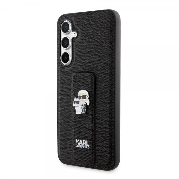 Karl Lagerfeld Samsung Galaxy S23 FE Cover Saffiano Grip Stand Sort