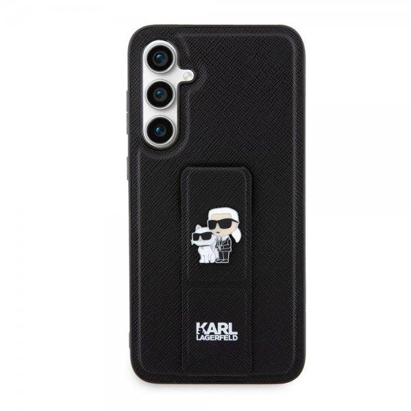 Karl Lagerfeld Samsung Galaxy S23 FE Cover Saffiano Grip Stand Sort