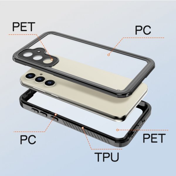 Redpepper Samsung Galaxy S23 FE Cover Vandtæt IP68 Sort