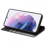 Qialino Samsung Galaxy S23 Etui Ægte læder Kortplads Sort
