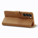 Lc.Imeeke Samsung Galaxy S23 Cover med Kortlomme Kickstand Brun