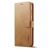 Lc.Imeeke Samsung Galaxy S23 Cover med Kortlomme Kickstand Brun