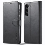 Lc.Imeeke Samsung Galaxy S23 Cover med Kortlomme og Standfunktion Sort