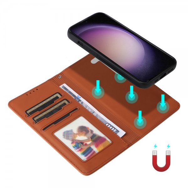 Betopnice Samsung Galaxy S23 Etui med aftageligt Cover 005 Brun