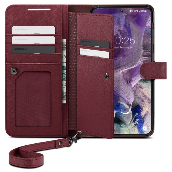 Spigen Samsung Galaxy S23 Cover Wallet S Plus Burgundy