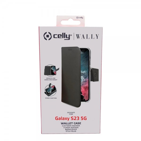 Celly Samsung Galaxy S23 Cover Wally Wallet Case Sort