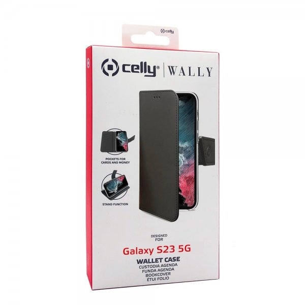 Celly Samsung Galaxy S23 Cover Wally Wallet Case Sort