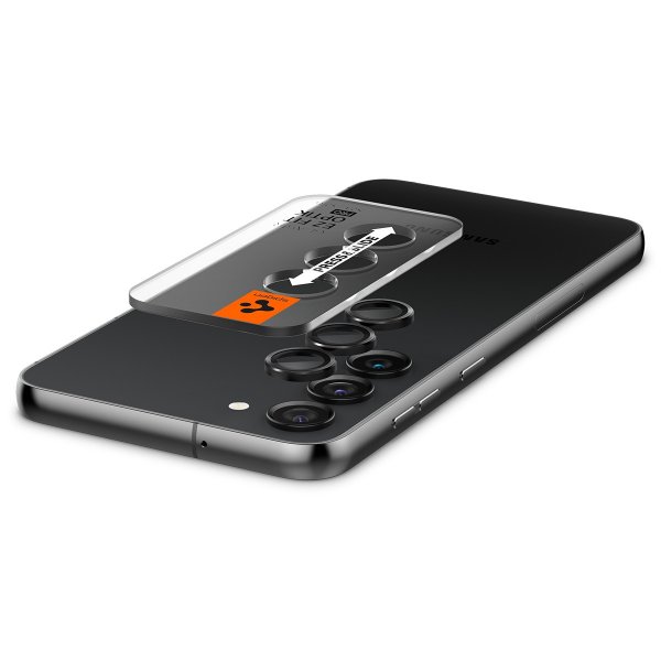 Spigen Samsung Galaxy S23/S23 Plus/S24 Kamerabeskyttelse GLAS.tR EZ Fit Optik Pro 2-pak Sort