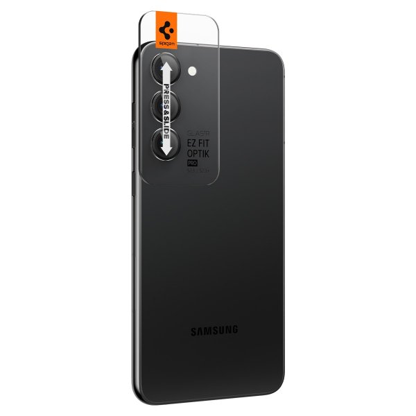 Spigen Samsung Galaxy S23/S23 Plus/S24 Kamerabeskyttelse GLAS.tR EZ Fit Optik Pro 2-pak Sort