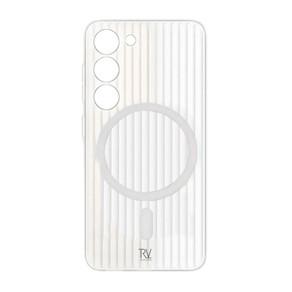 Rvelon Samsung Galaxy S23 Cover Bølget MagSafe Hvid