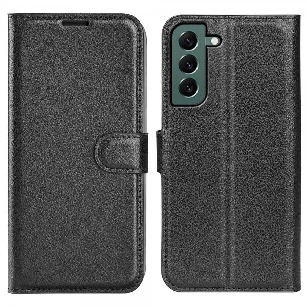 Nordic Covers Samsung Galaxy S23 Plus Cover Litchi Raven Black