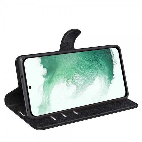 Nordic Covers Samsung Galaxy S23 Plus Cover Litchi Raven Black