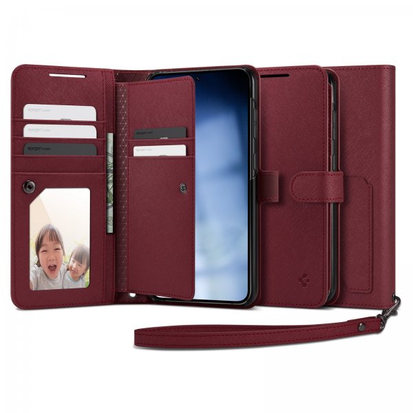 Spigen Samsung Galaxy S23 Plus Cover Wallet S Plus Burgundy