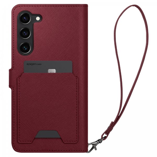 Spigen Samsung Galaxy S23 Plus Cover Wallet S Plus Burgundy