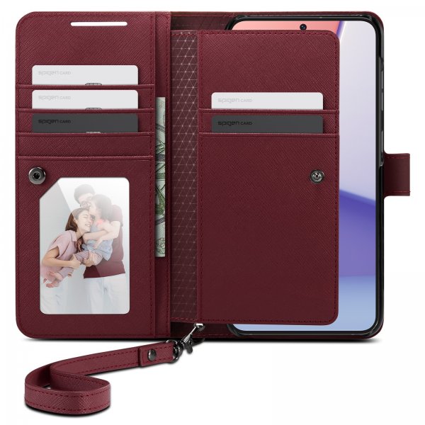 Spigen Samsung Galaxy S23 Plus Cover Wallet S Plus Burgundy