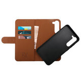 Rvelon Samsung Galaxy S23 Plus Cover Magnetisk Aftagelig Taske Brun