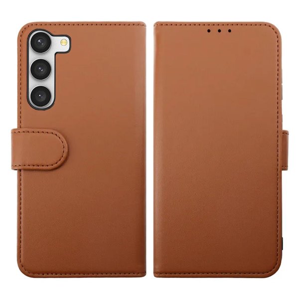 Rvelon Samsung Galaxy S23 Plus Cover Magnetisk Aftagelig Taske Brun
