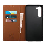 Rvelon Samsung Galaxy S23 Plus Cover Magnetisk Aftagelig Taske Brun