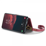 CaseMe Samsung Galaxy S23 Plus Cover C20 Kortlomme Lynlås Rød