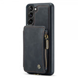 CaseMe Samsung Galaxy S23 Plus Cover C20 Kortlomme Lynlås Sort