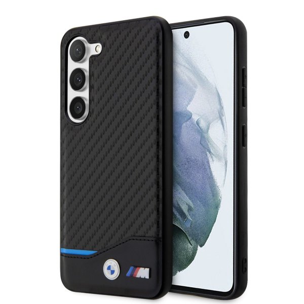 BMW Samsung Galaxy S23 Plus Cover Carbon & Stripe Sort