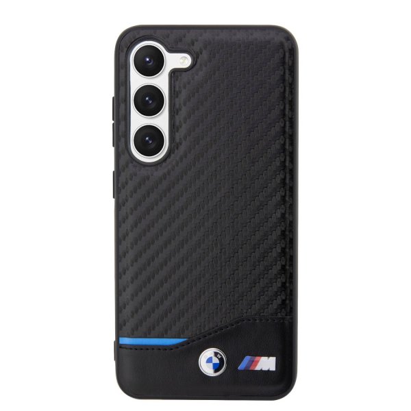 BMW Samsung Galaxy S23 Plus Cover Carbon & Stripe Sort