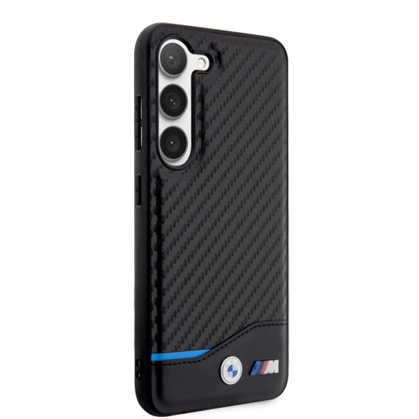 BMW Samsung Galaxy S23 Plus Cover Carbon & Stripe Sort