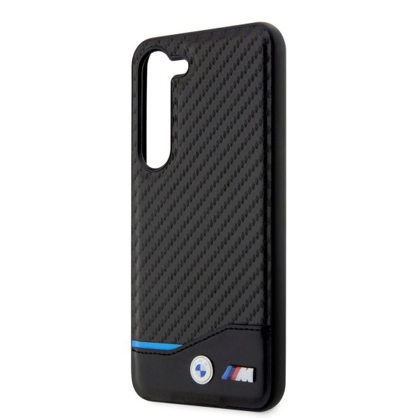 BMW Samsung Galaxy S23 Plus Cover Carbon & Stripe Sort