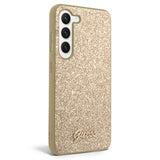 Guess Samsung Galaxy S23 Plus Cover Fixed Glitter Case Guld