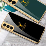 GKK Samsung Galaxy S23 Plus Cover Hjortemotiv Lysegrøn
