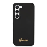 Guess Samsung Galaxy S23 Plus Cover Liquid Silicone Metal Logo Sort